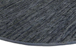 Nordic Modern Grey Leather Round Rug, [cheapest rugs online], [au rugs], [rugs australia]