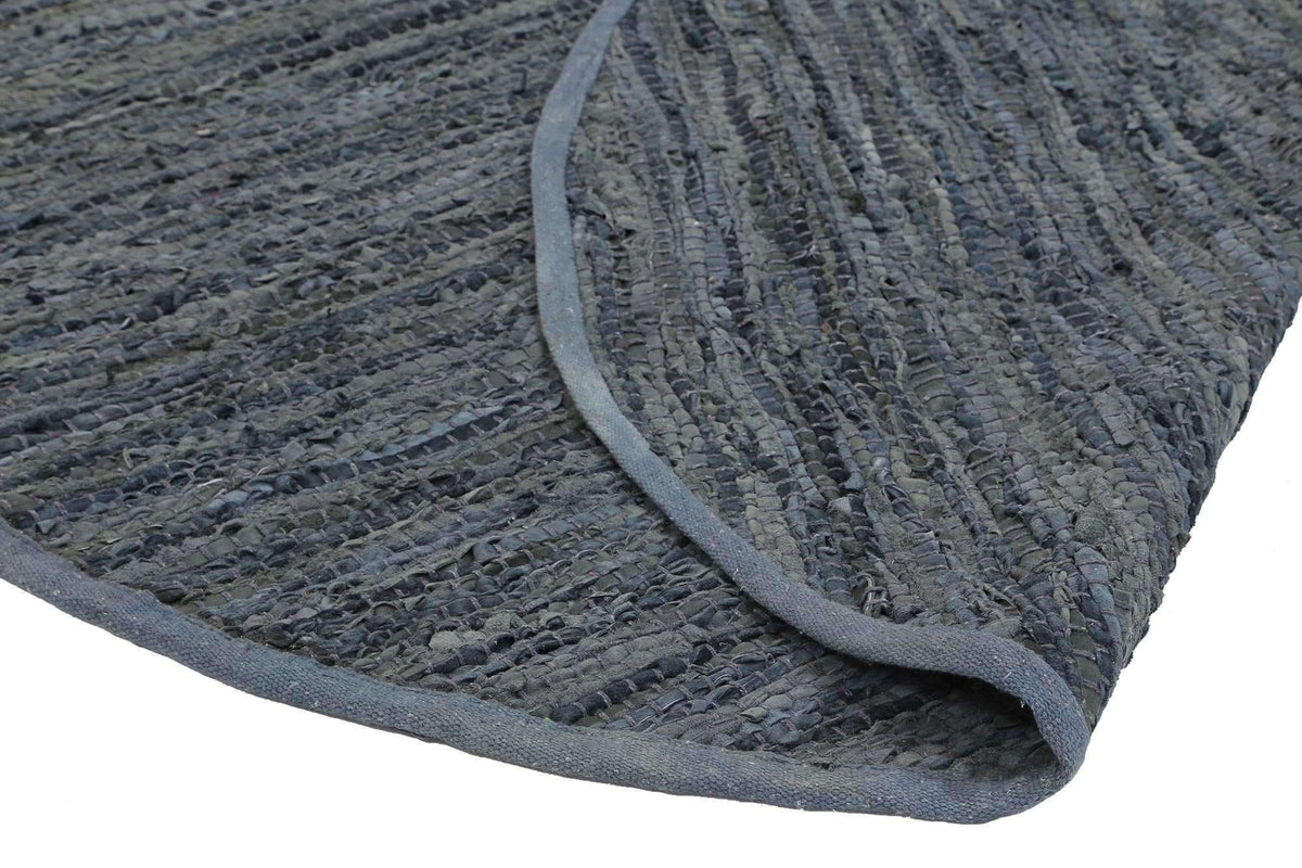 Nordic Modern Grey Leather Round Rug, [cheapest rugs online], [au rugs], [rugs australia]