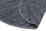 Nordic Modern Grey Leather Round Rug, [cheapest rugs online], [au rugs], [rugs australia]