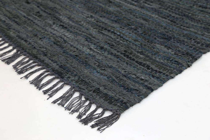 Nordic Modern Grey Leather Runner Rug, [cheapest rugs online], [au rugs], [rugs australia]