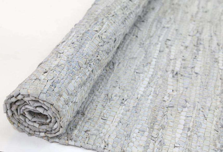 Nordic Modern White Leather Runner Rug, [cheapest rugs online], [au rugs], [rugs australia]