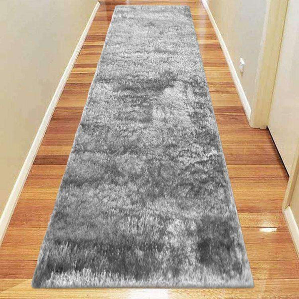 Oslo Silky Soft Shag 1001 Light Grey Runner Rug, [cheapest rugs online], [au rugs], [rugs australia]