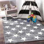 Paddington Charcoal and White Stars Kids Rug, [cheapest rugs online], [au rugs], [rugs australia]