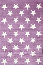 Paddington Violet Pink and White Stars Kids Rug, [cheapest rugs online], [au rugs], [rugs australia]