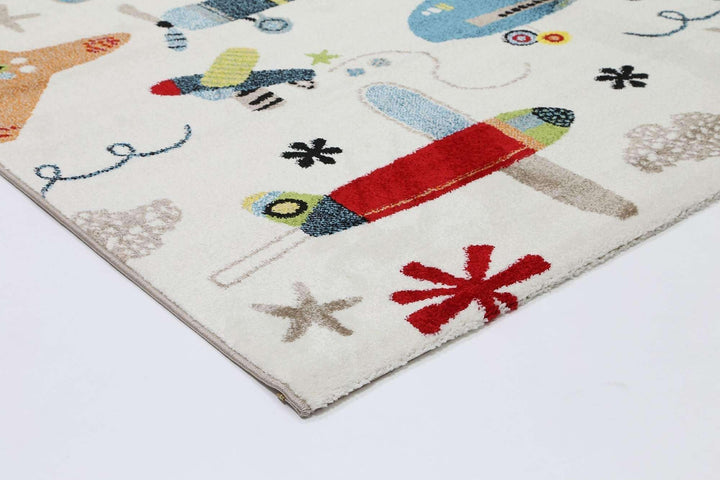 Poppins Kids Planes Rug Multi, [cheapest rugs online], [au rugs], [rugs australia]