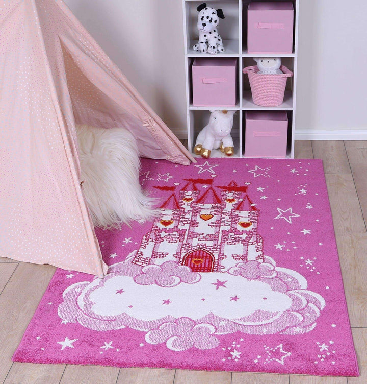 Poppins Pink Castle Rug, [cheapest rugs online], [au rugs], [rugs australia]