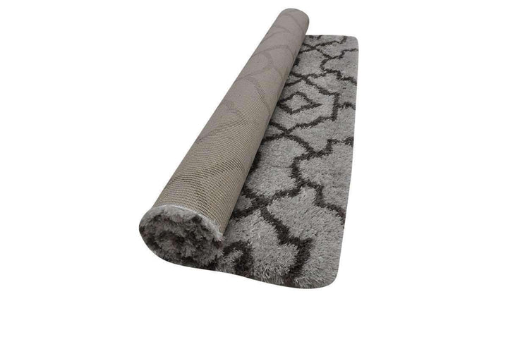 Skye Light Grey Shag Shape Patterned Ikat Rug, [cheapest rugs online], [au rugs], [rugs australia]
