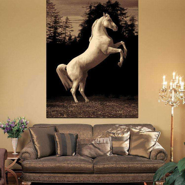 Swift Horse Picture Modern Brown Rug, [cheapest rugs online], [au rugs], [rugs australia]