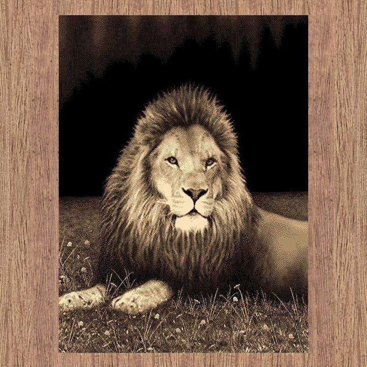 Swift Lion Picture Modern Brown Rug, [cheapest rugs online], [au rugs], [rugs australia]