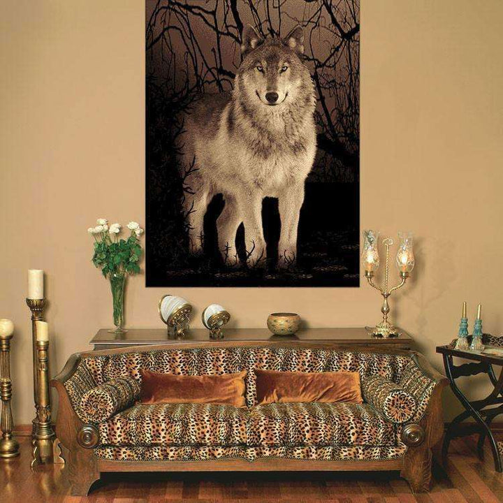 Swift Wolf Picture Modern Brown Rug, [cheapest rugs online], [au rugs], [rugs australia]