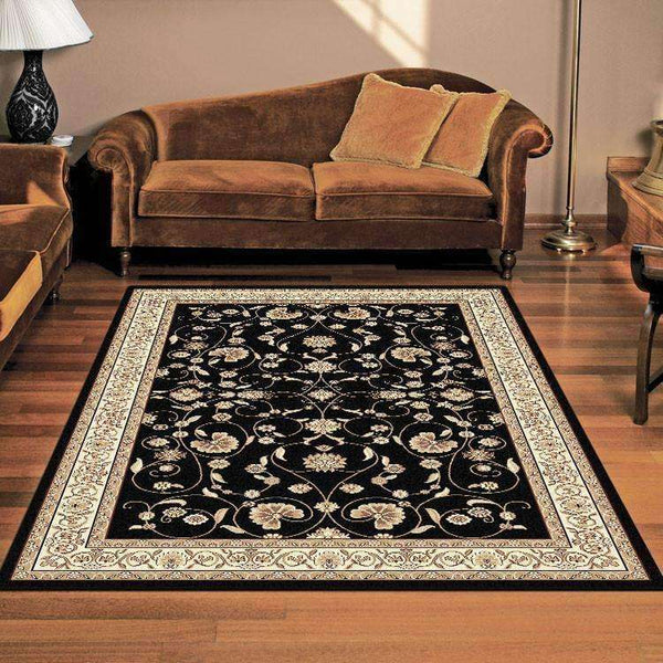Sydney Oriental Traditional 8001 Black Rug, [cheapest rugs online], [au rugs], [rugs australia]