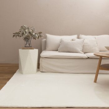 Velvet Luxe Comfort Cream Washable Rug
