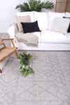 Oakwood Textured Tribal Grey Wool Rug