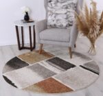 Rio Modern Rust Round Rug