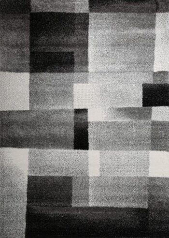 Colette Modern Supa Thick Grey Black Rug