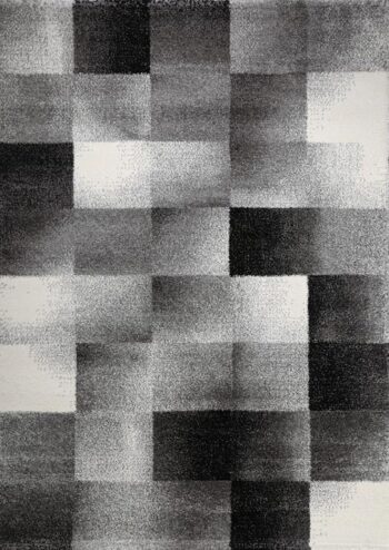 Colette Urban Square Supa Thick Grey Black Rug