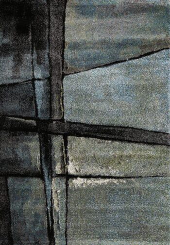 Colette Contemporary Supa Thick Grey Blue Rug