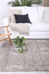 Oakwood Grey Ash Tribal Textured Wool Rug