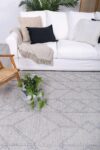 Oakwood Grey Tribal Textured Wool Rug