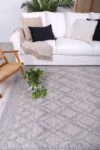Oakwood Tribal Textured Grey Wool Rug