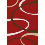 Alexa Abstract Modern Red Runner Rug