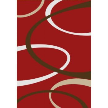 Alexa Abstract Modern Red Runner Rug