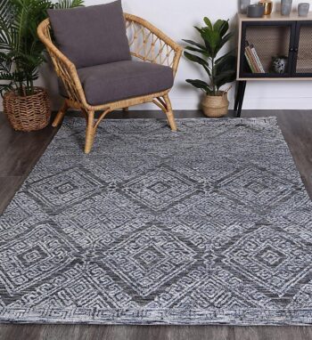 Skylar Diamond Denim Rug