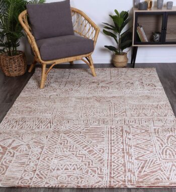 Skylar Rust Flower Rug