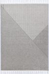 Opulence Cream Grey Geometric Striped Rug