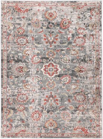 Zulu Rust Floral Rug