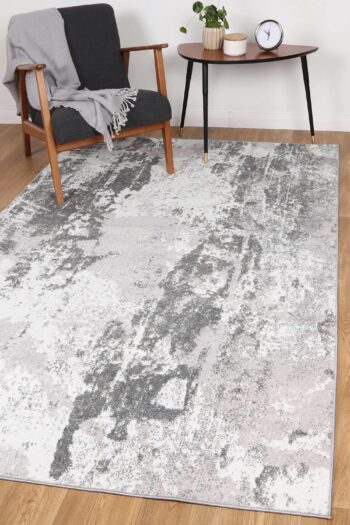 Alice Modern Abstract Light Grey Rug