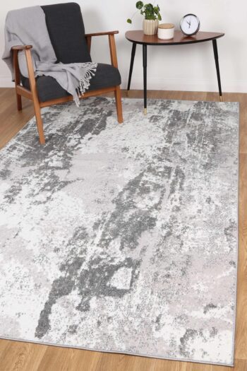 Alice Modern Abstract Light Grey Rug