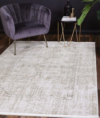 Cascade Panel Beige Rug