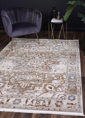 Cascade Medalion Beige Multi Rug
