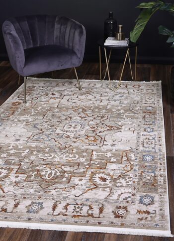 Cascade Medalion Beige Multi Rug