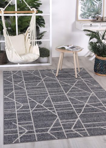 Cabana Copenhagen Indoor/Outdoor Charcoal Rug