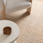 Arden Croissant Beige Knitted Wool Rug