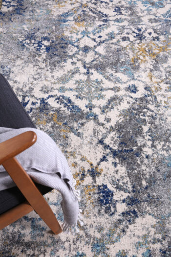 Babylon Blue Grey Contemporary Rug