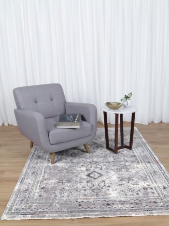 Timeless Haven Border Diamond Grey Multi Rug