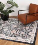 Abbot Traditional Charcoal Cream  Rug