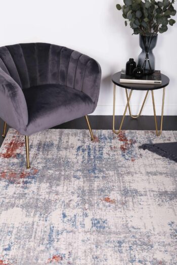 Anastasia Grey Multi Modern Rug