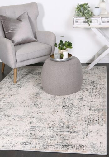 Anastasia Beige Grey Contemporary Rug