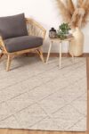 Cora Diamond Braided Ash Wool Rug
