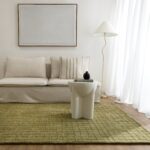 Arden Green Knitted Wool Rug