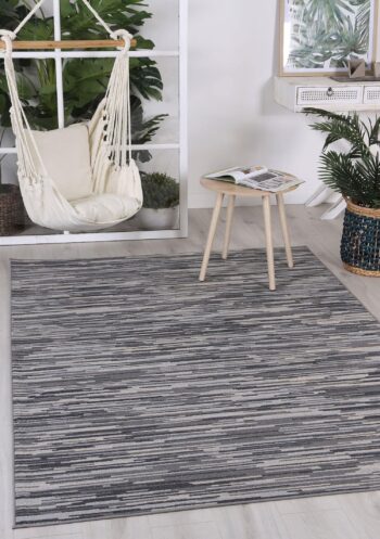 Cabana Hue Indoor/Outdoor Charcoal Rug