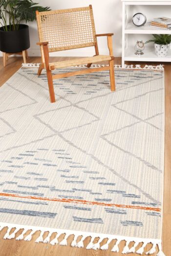 Akina Tribal Light Grey Rug