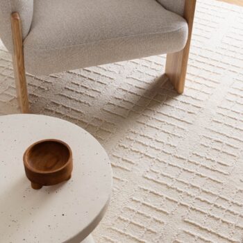 Arden Ivory Knitted Wool Rug