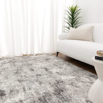 Luna Abstract Grey Rug