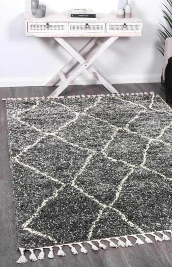 Marrakesh Maxen Tribal Grey Moroccan Rug