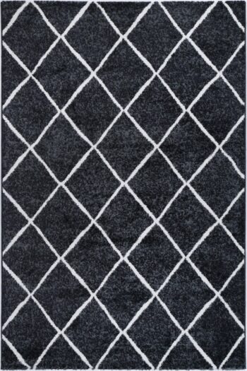 Layla Diamond Charcoal Rug